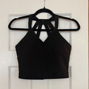 Black Strappy Crop Top